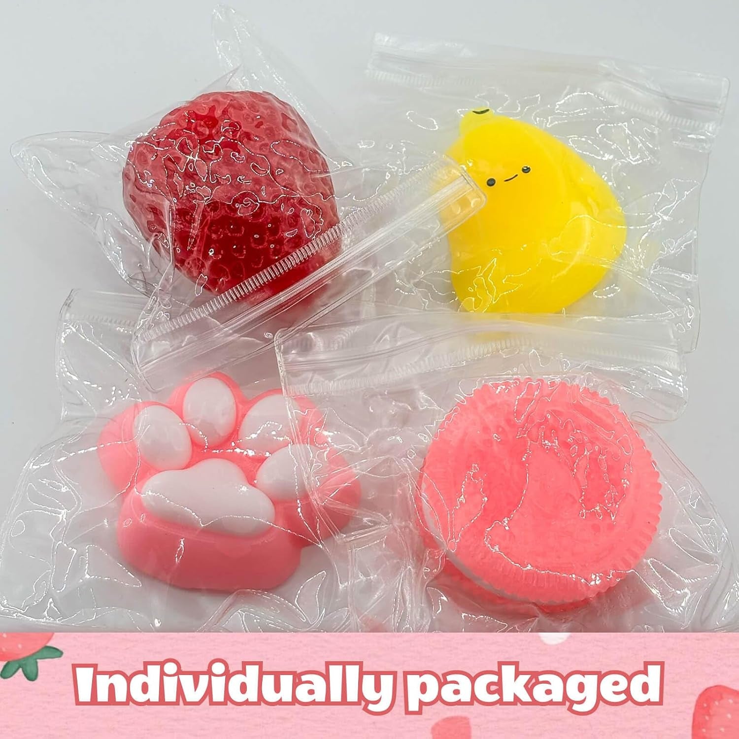 Taba Squishy Toy Set, 4Pcs Sensory Squeeze Fidget Toys Kids Adults | TPR Material, Soft Squeeze Sensory Play, Stress Relief, Washable Reusable, Kids Adults, Party Favors