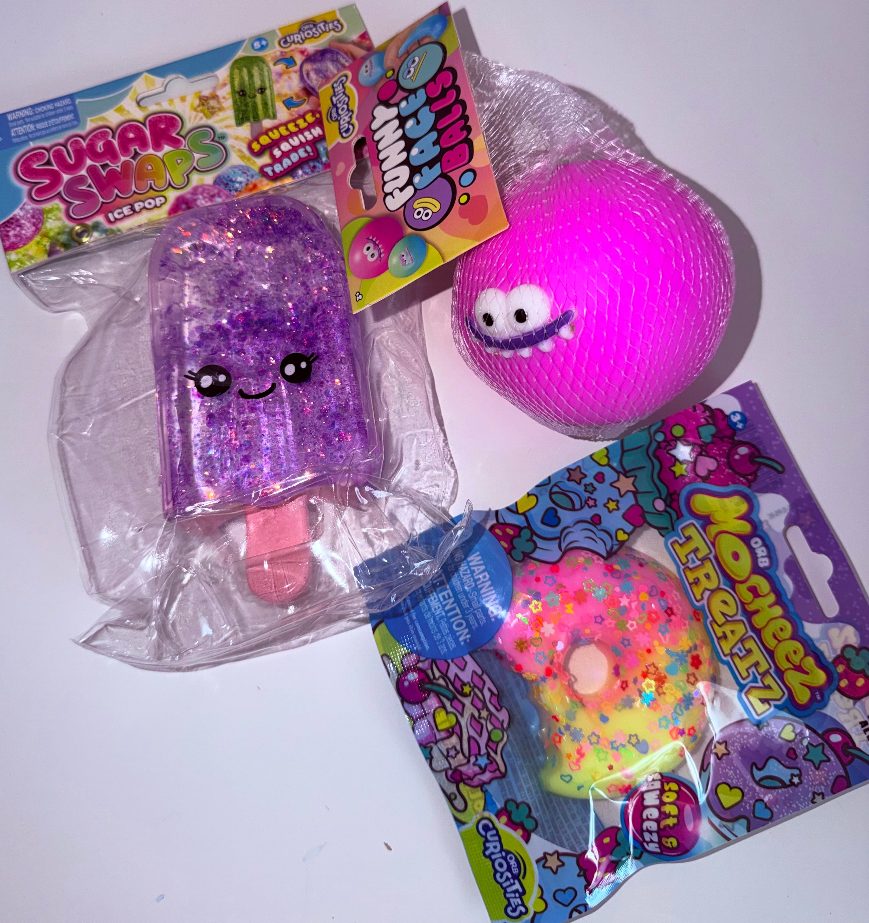 ORB Bundle - Purple Popsicle, Pink Funny Face, Donut Mocheez