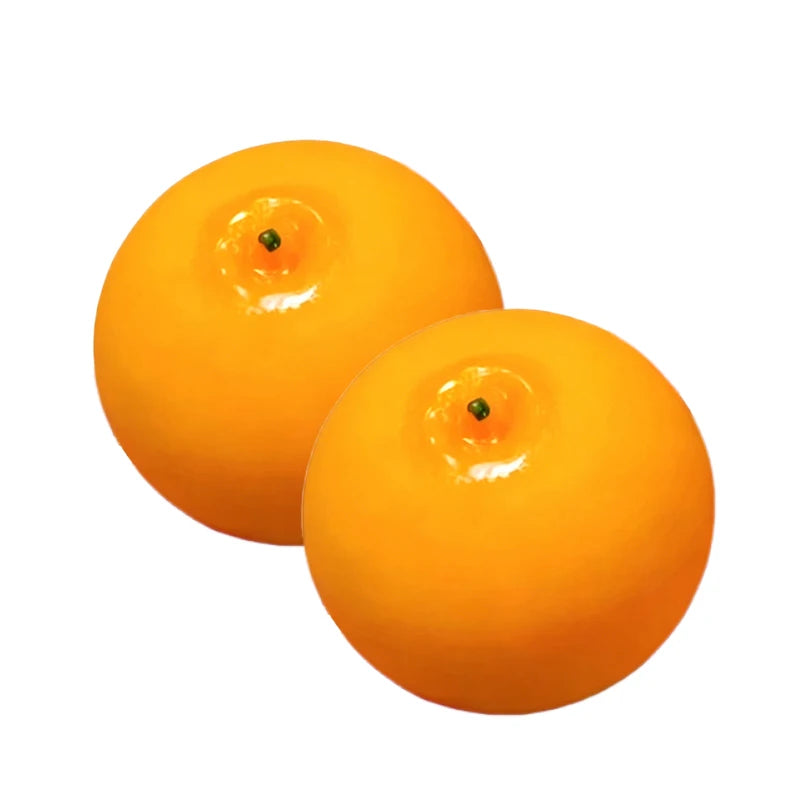 Orange Crunchy Squishy No Rebound Stress Ball Crispy Squeeze Toy Round Blocks Filled Fidget Toy ASMR Sensory Stress Relief Toys