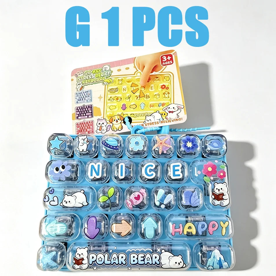 26 Grid Keyboard Keycap Clicker Keychain Fidget