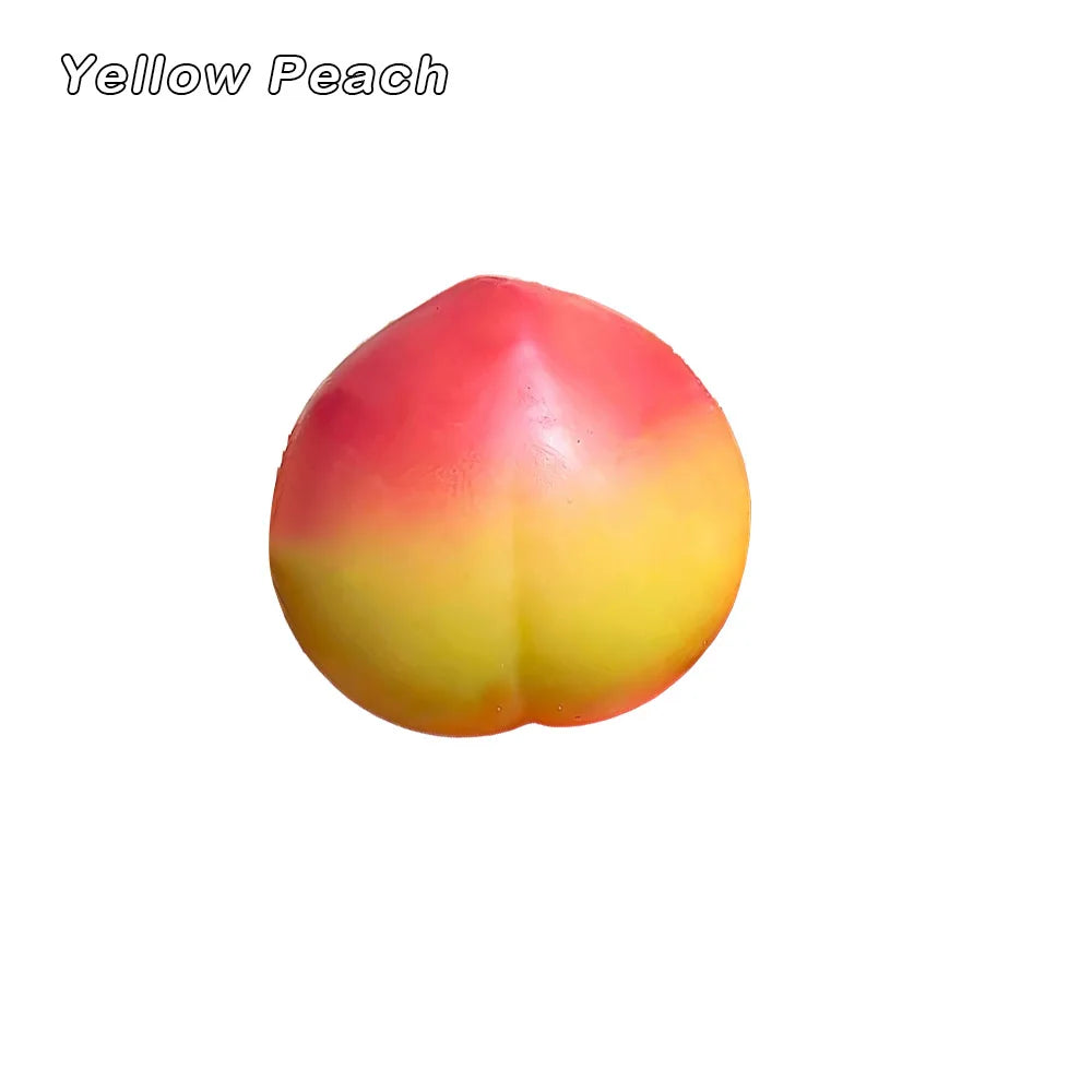 Crunchy Squishy Peach Stress Ball - Squeeze Toy for Anxiety Relief, Fidget Sensory Toy for Adults，Soft Feel ASMR Sensory Adults