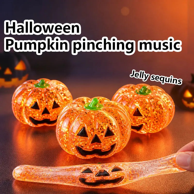 Halloween Pumpkin Maltose Stress Ball Squishy Toy Fidget Toy Stress Relief Slow Rebound