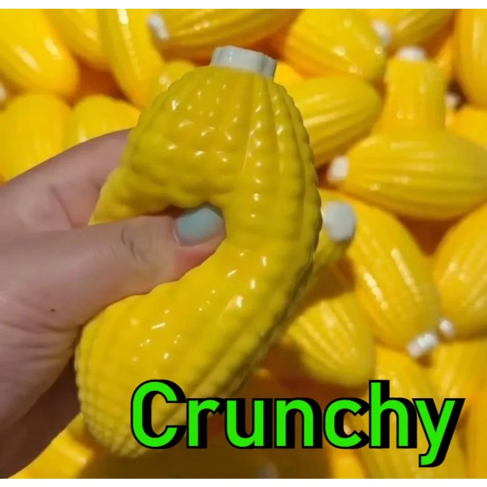Crunchy Squishy Corn Stress Ball - Squeeze Toy for Anxiety Relief, Fidget Sensory Toy for Adults，Soft Feel ASMR Sensory Adults S