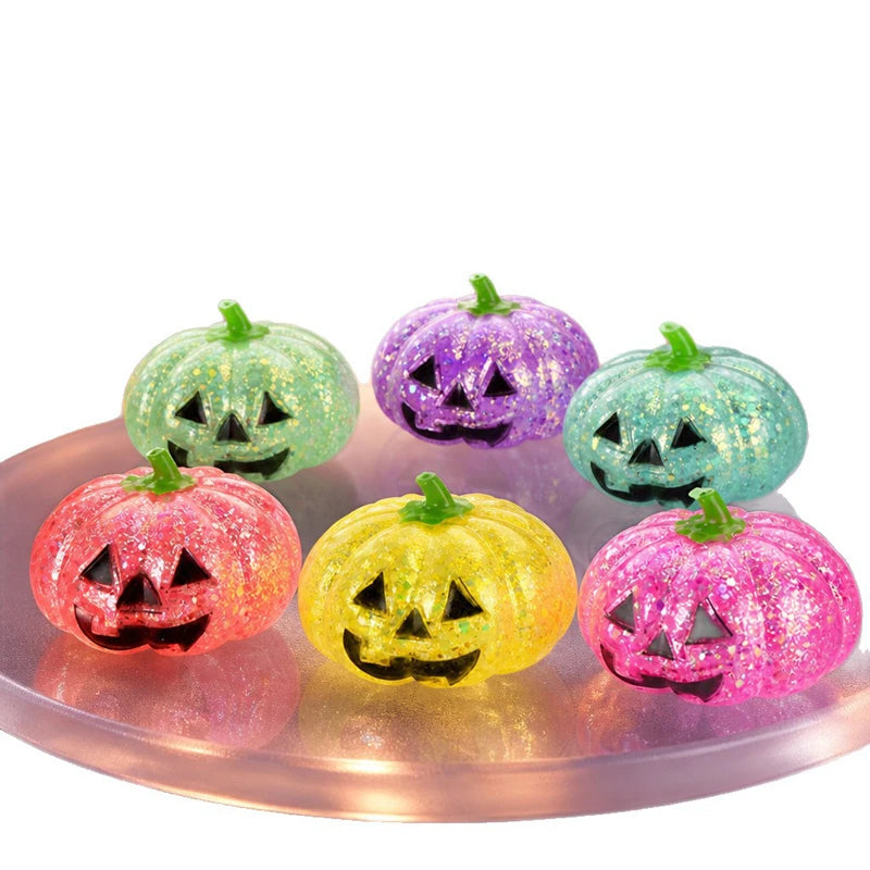 Halloween Pumpkin Maltose Stress Ball Squishy Toy Fidget Toy Stress Relief Slow Rebound