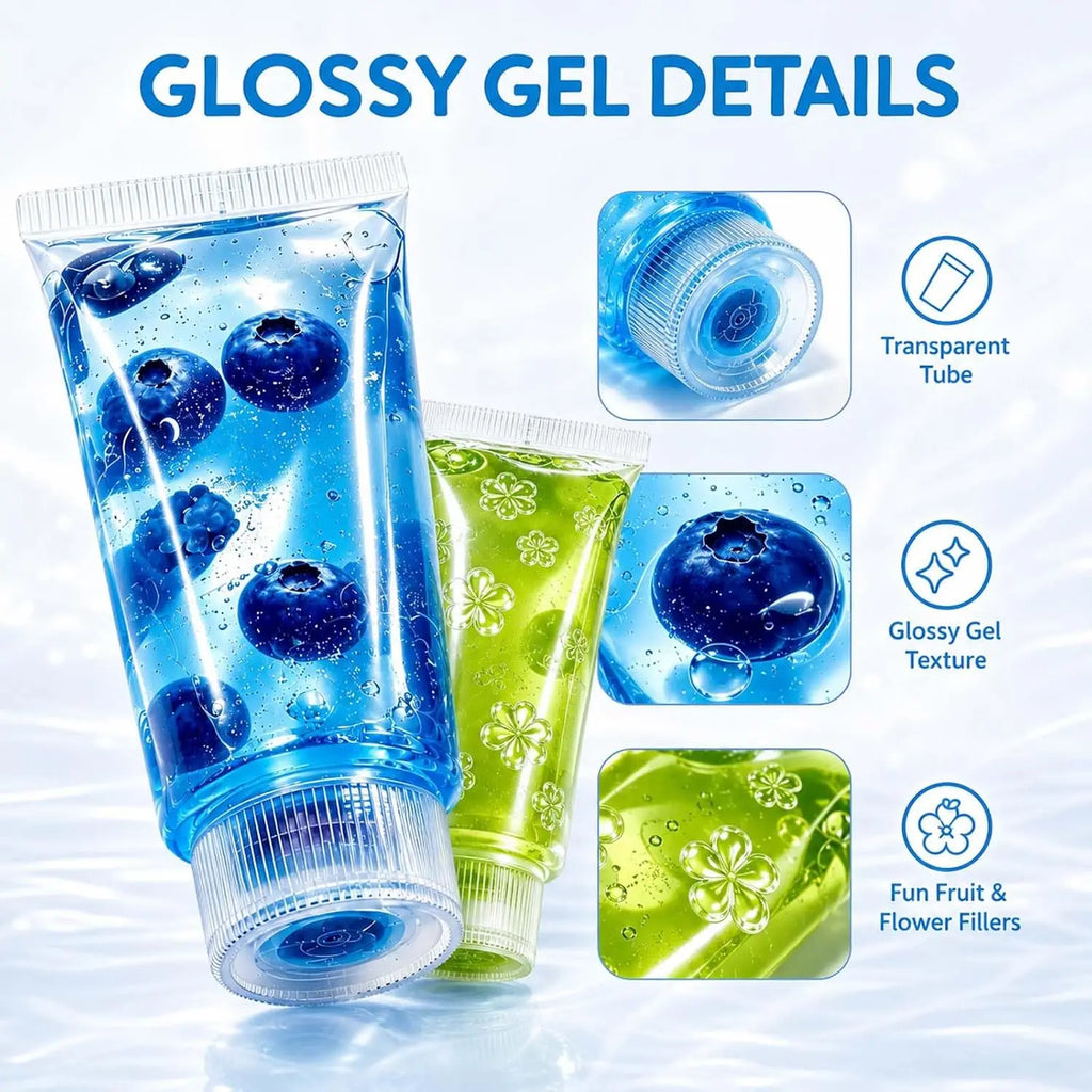 Toothpaste Squishy Toy Slow Rise Soft Anxiety Relief Fidget Stress Relief Sensory Squeeze with Glitter For Adult