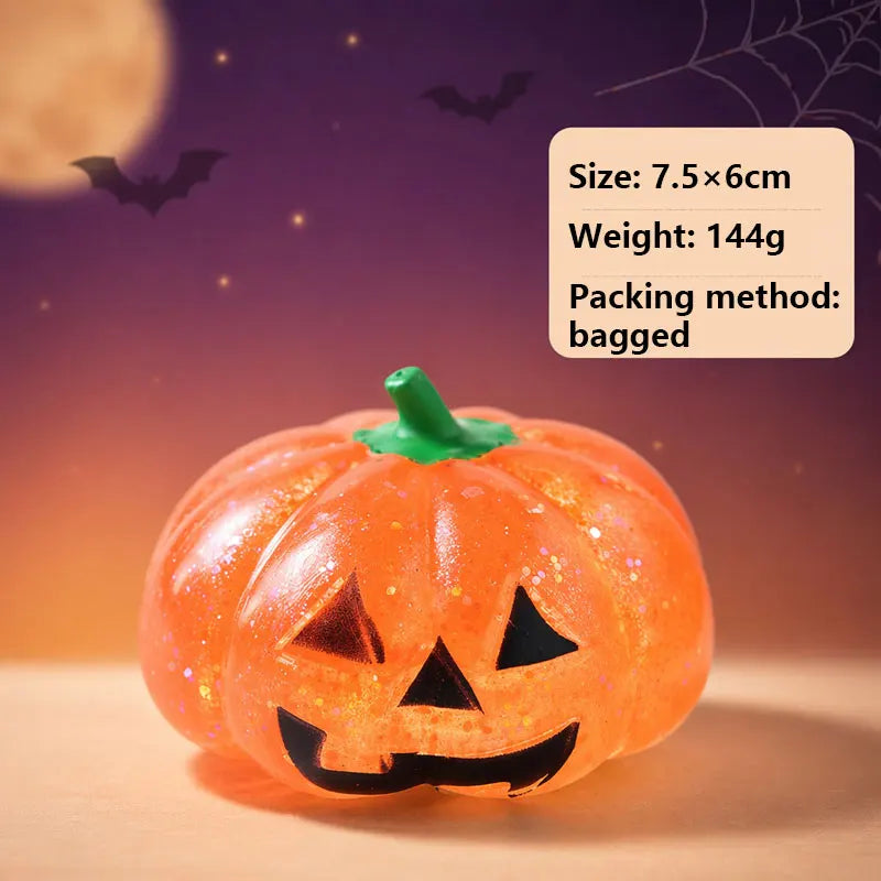 Halloween Pumpkin Maltose Stress Ball Squishy Toy Fidget Toy Stress Relief Slow Rebound