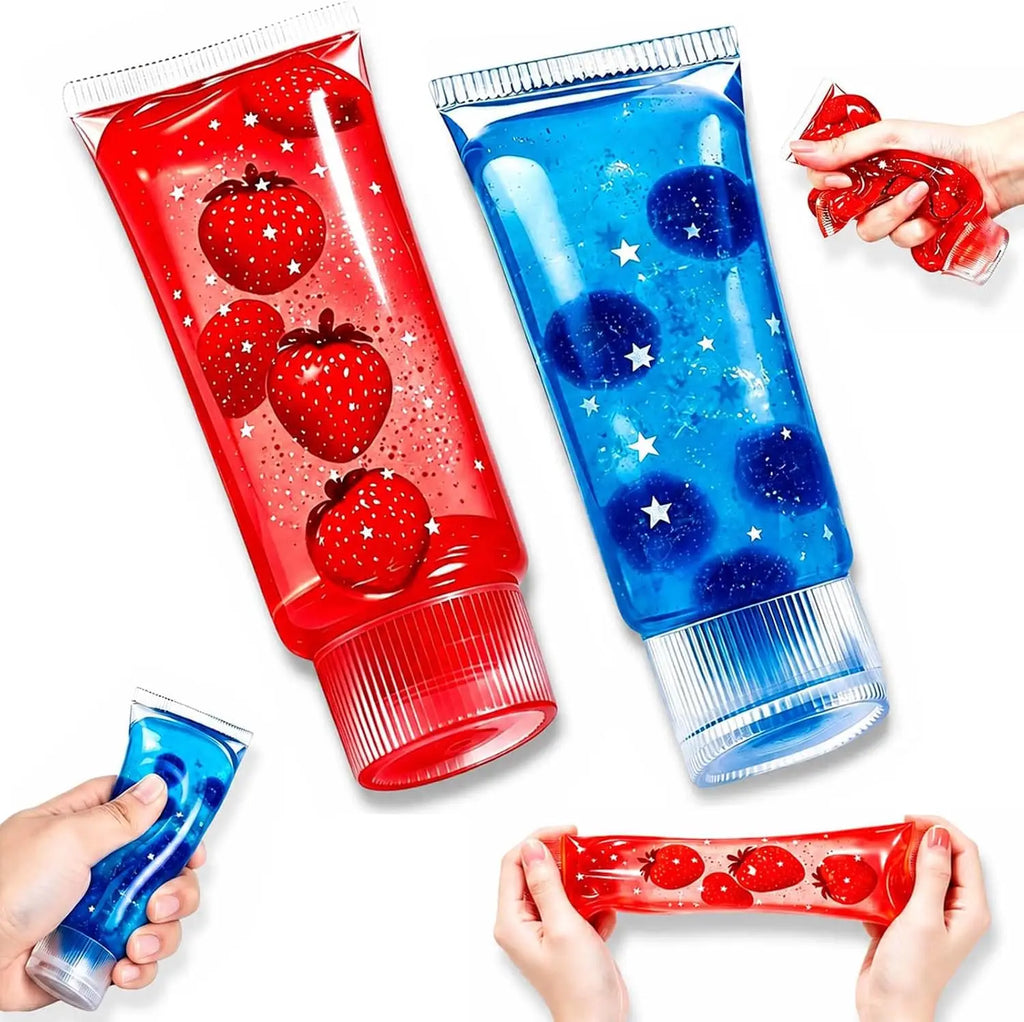 Toothpaste Squishy Toy Slow Rise Soft Anxiety Relief Fidget Stress Relief Sensory Squeeze with Glitter For Adult