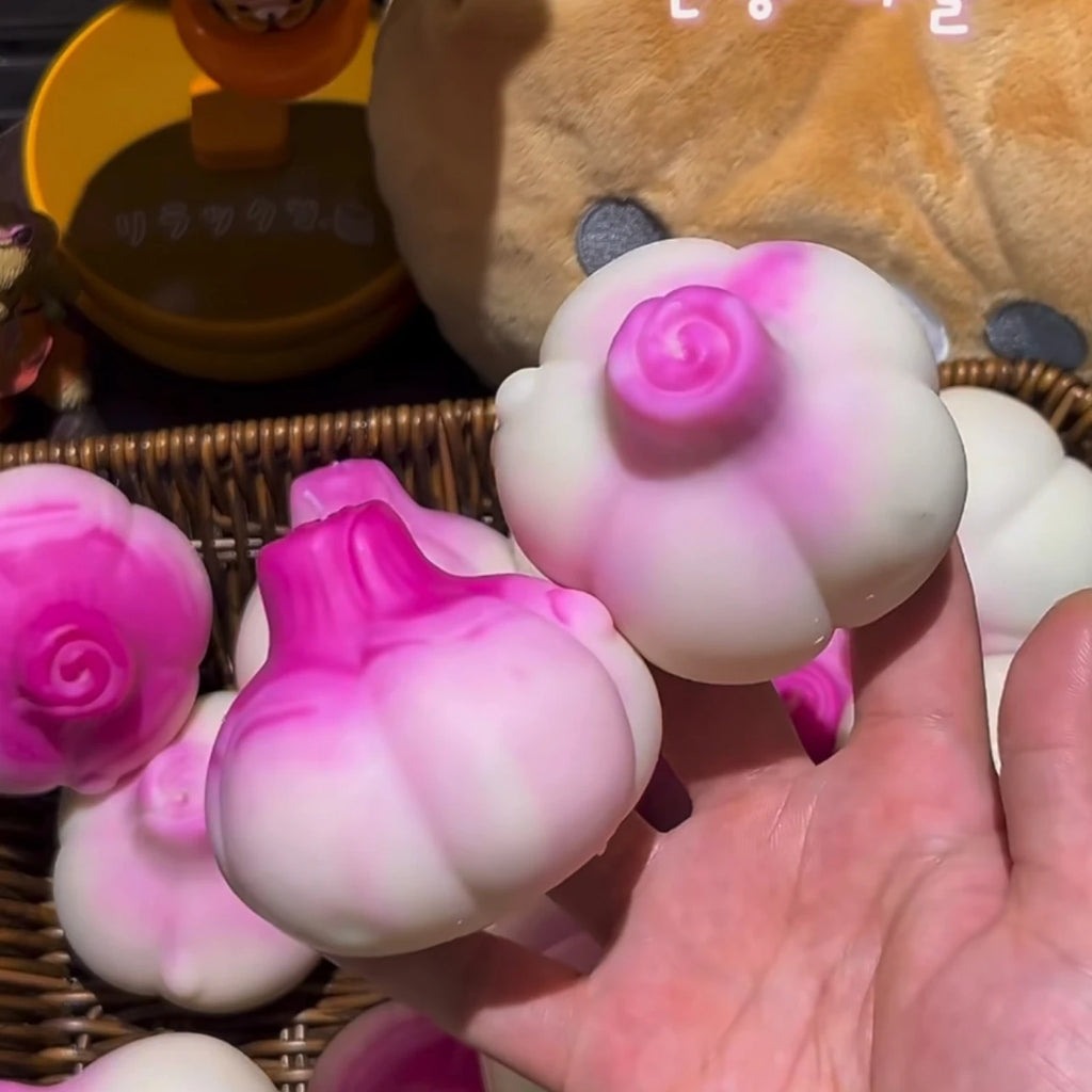 Handmade Crunchy Squishy Onion Stress Ball Squeeze Toy Squishy Fidget Ball ASMR Sensory Stress Relief Toy Relieve Stress