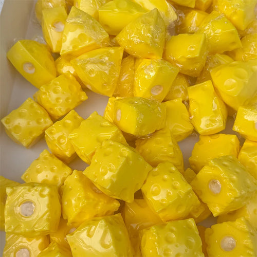 Cheese Stress Ball Crunchy Squeeze Ball Squishy Toy Round Blocks Filled Fidget Toy ASMR Sensory Anti Stress Relief Toy for Adult