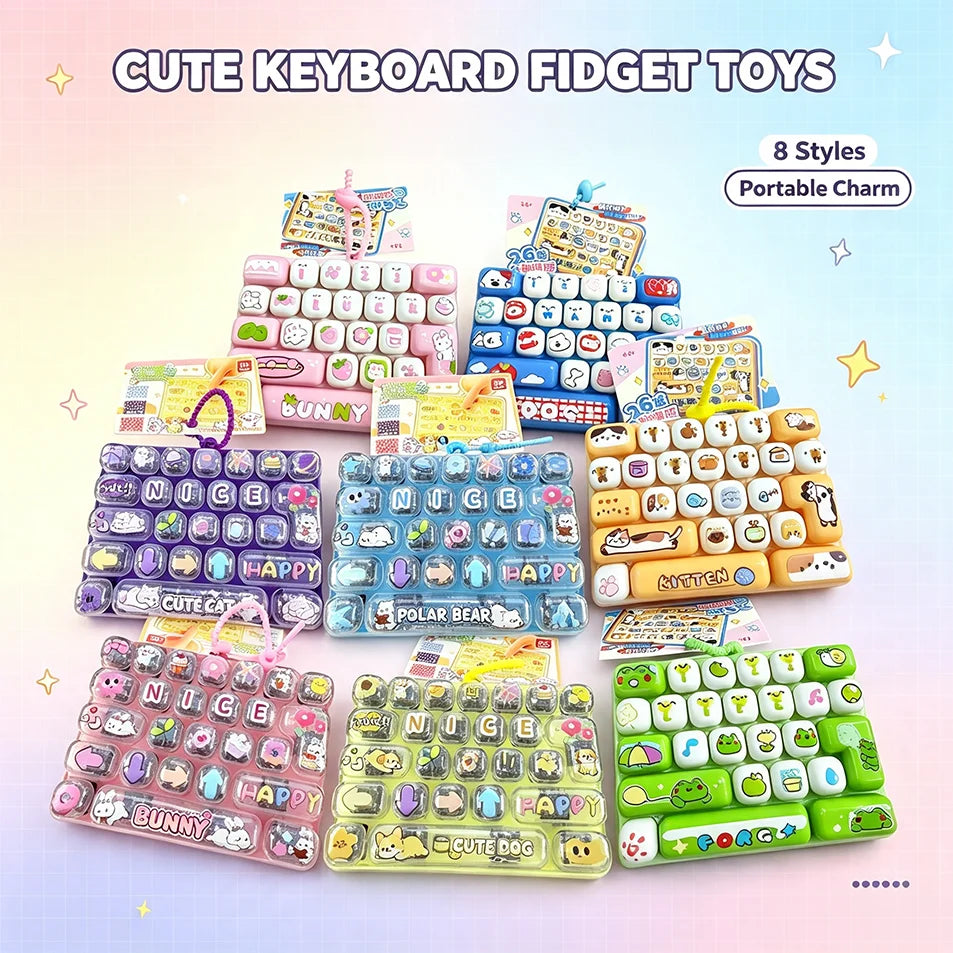 26 Grid Keyboard Keycap Clicker Keychain Fidget