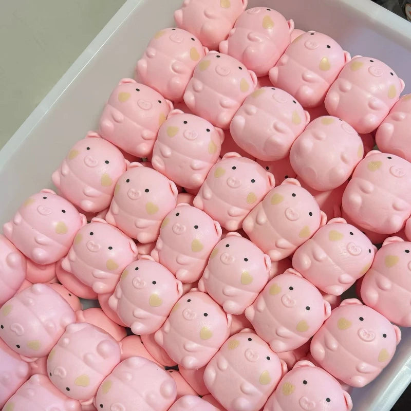 Crunchy Pink Pig Squishy Handmade Ball Love Pig Slow Rebound Fidget Squeeze Toy Sensory Anxiety Relief Stress Toy ASMR