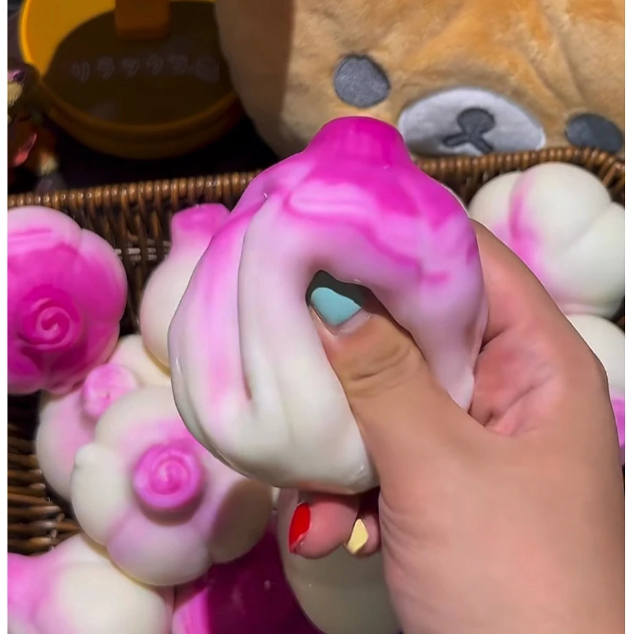 Handmade Crunchy Squishy Onion Stress Ball Squeeze Toy Squishy Fidget Ball ASMR Sensory Stress Relief Toy Relieve Stress