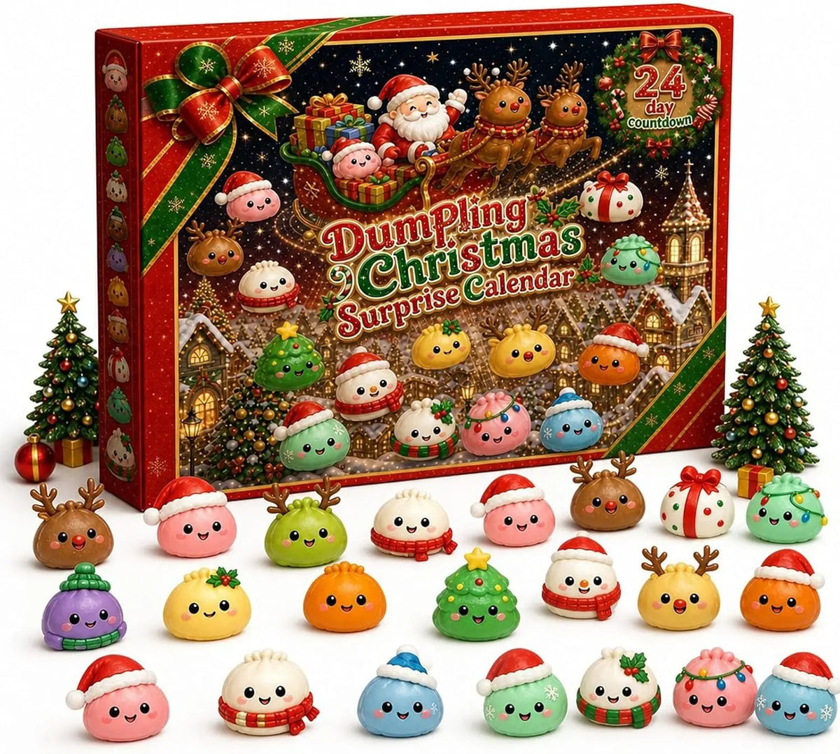 Christmas Squishy Advent Calendar 24 Day Countdown Surprise Box