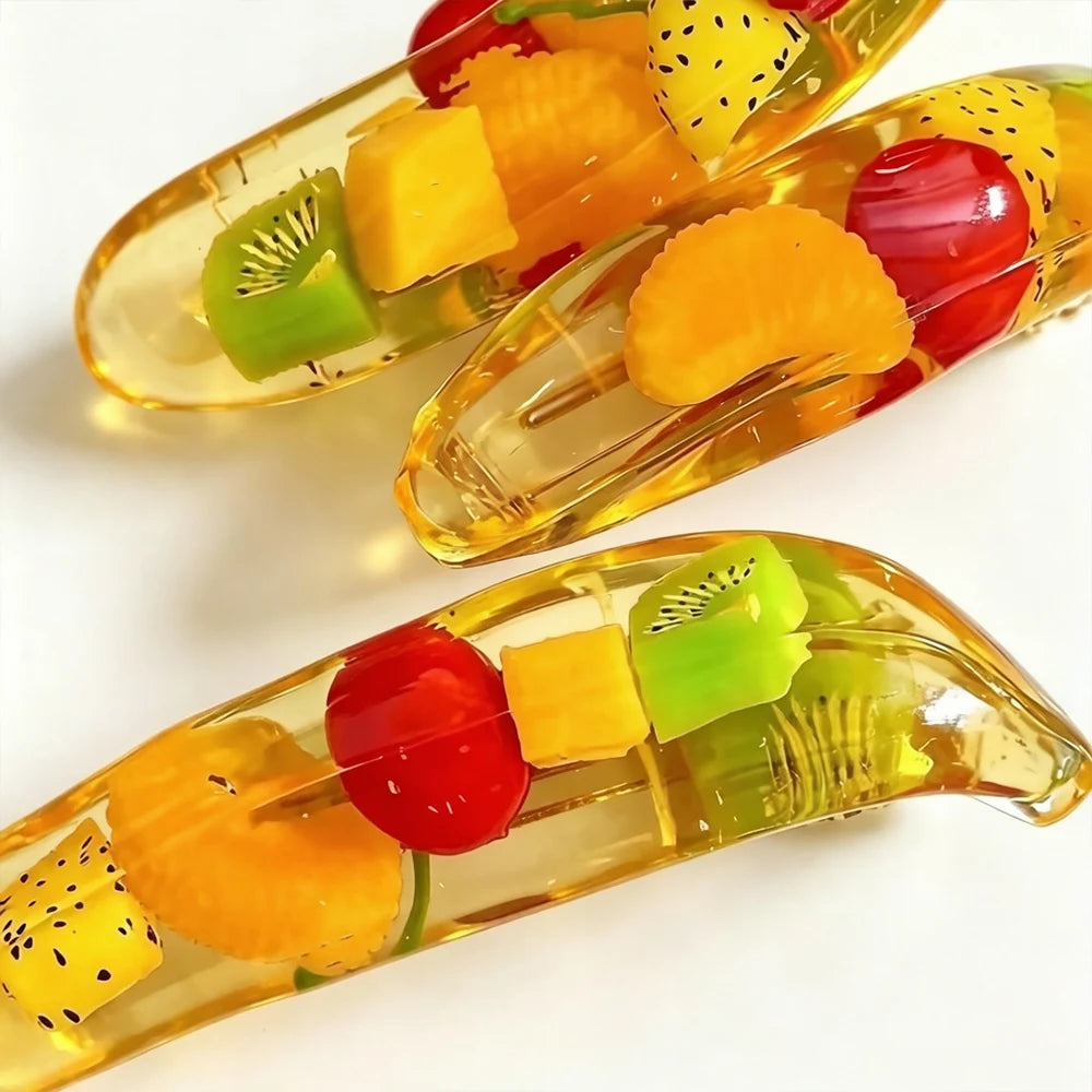 Jelly Squishy Banana Fruit Toy Stress Relief Cute Nice Ball Clear Sensory Fidget Toys Pinching Relieving Puzzle Gift For Kid