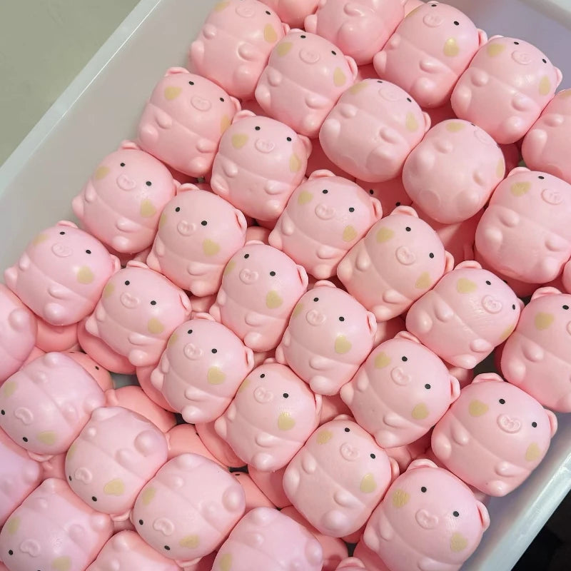 Crunchy Pink Pig Squishy Handmade Ball Love Pig Slow Rebound Fidget Squeeze Toy Sensory Anxiety Relief Stress Toy ASMR