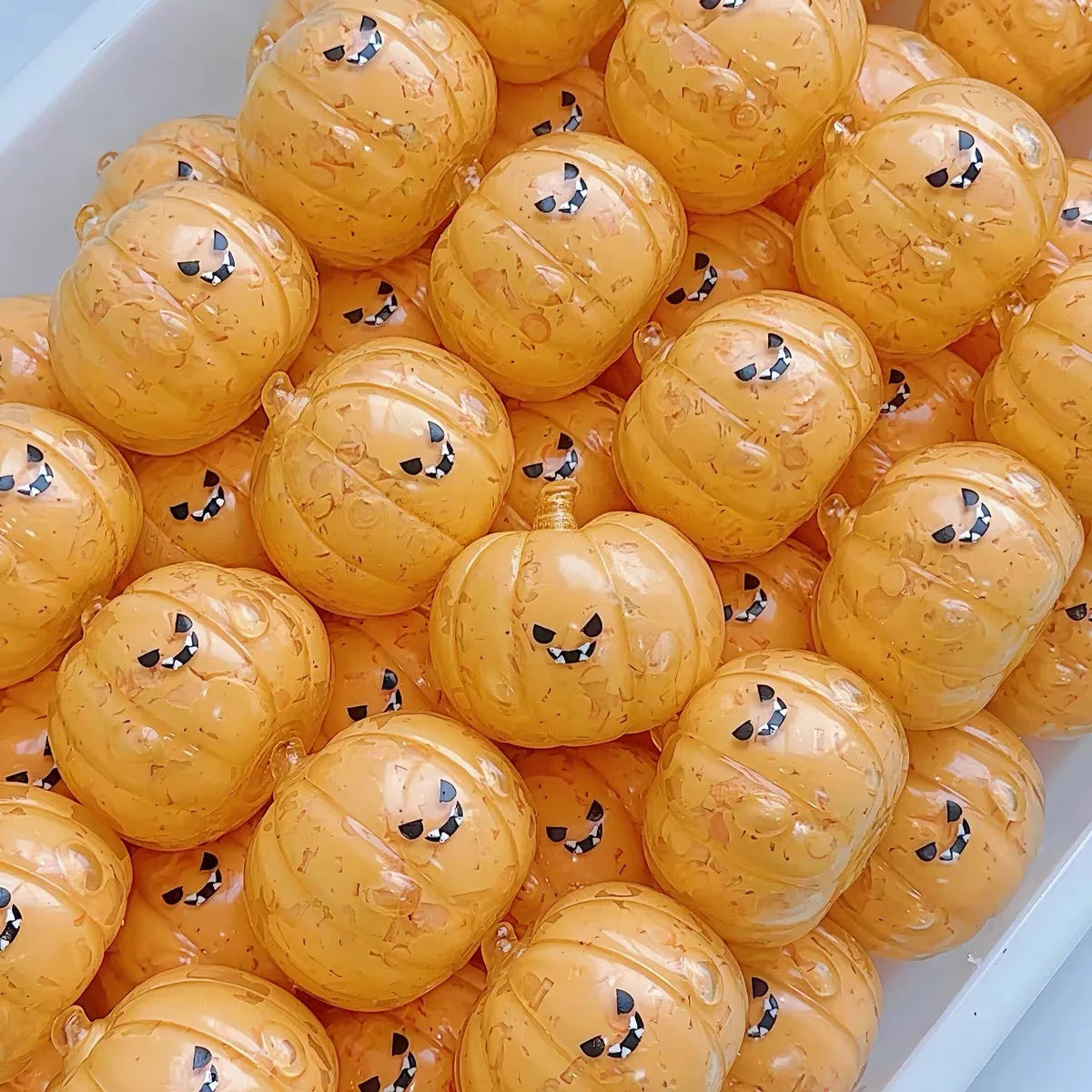 Halloween Squishies Ball Crunchy Handmade Pumpkin Squishy Toy Slow Rising Squeeze Stress Relief Toy Halloween Party Favor Gifts