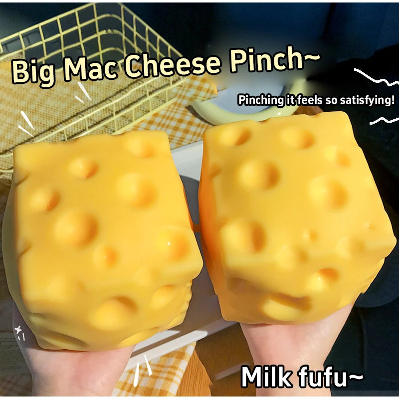 2026 Squishy Square Cheese Squeeze Toys Slow Rebound Stress Relief Sensory Toy Soft Butter Cheese Party Toy New