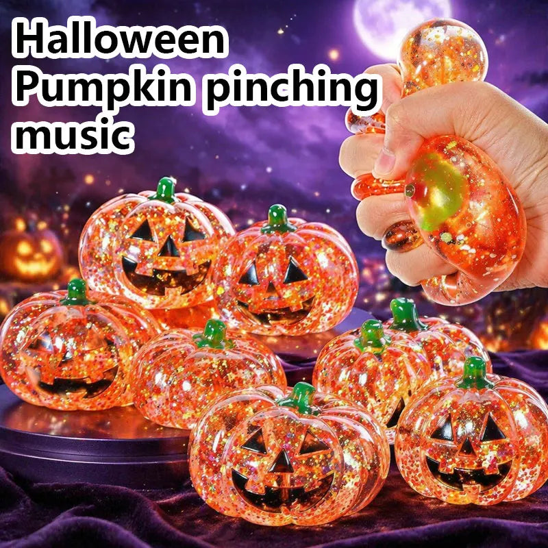 Halloween Pumpkin Maltose Stress Ball Squishy Toy Fidget Toy Stress Relief Slow Rebound