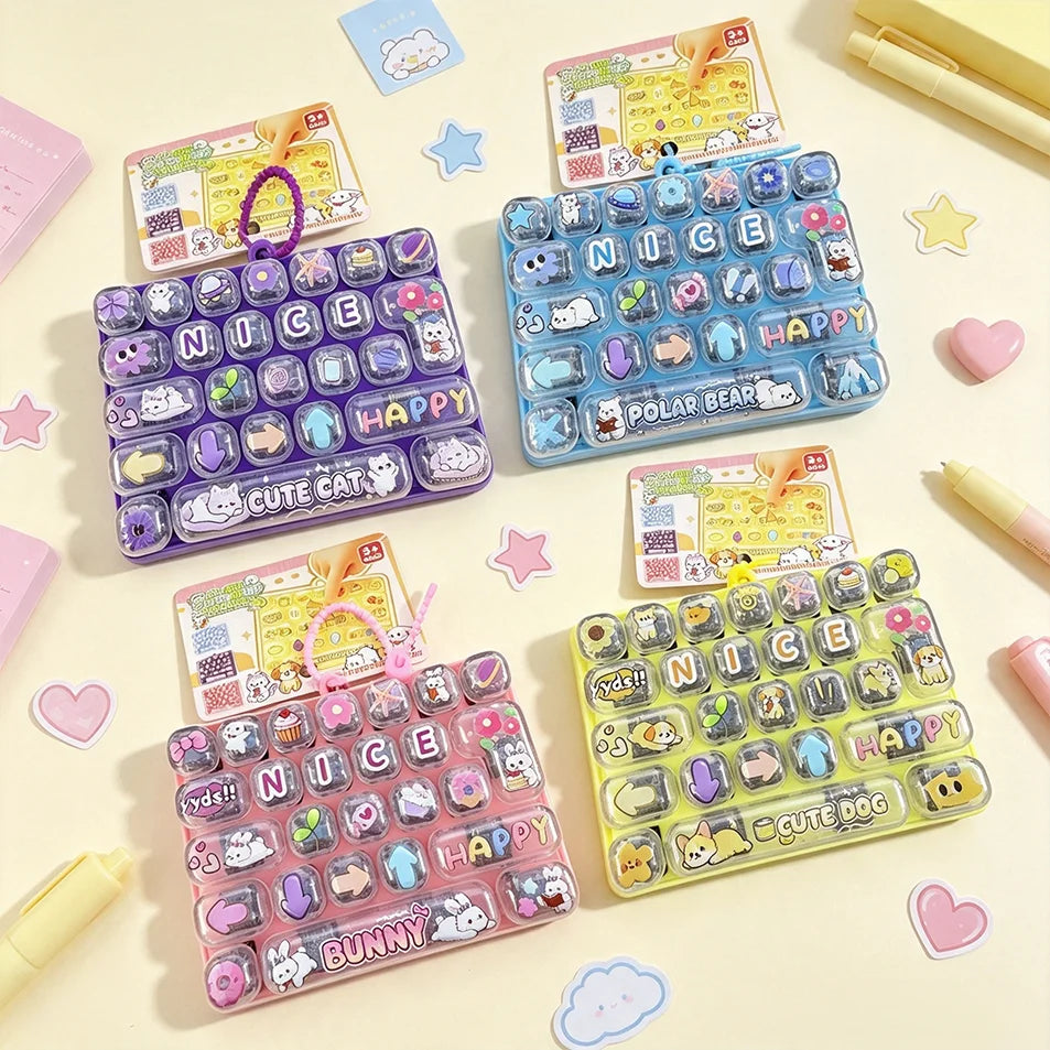 26 Grid Keyboard Keycap Clicker Keychain Fidget