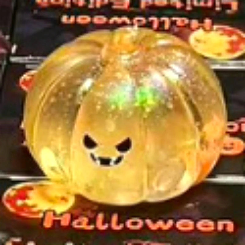Halloween Squishy Toy - Glow in Dark Ghost Pumpkin Bat Soft Squeeze Stress Relief Fidget Toy for Halloween Gifts & Decorations