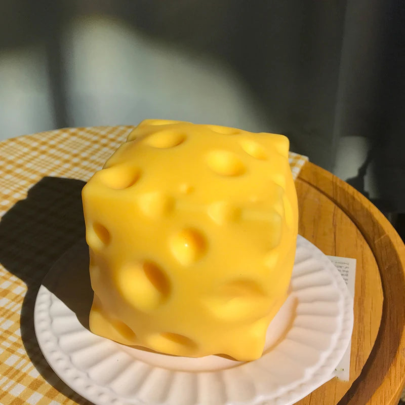 2026 Squishy Square Cheese Squeeze Toys Slow Rebound Stress Relief Sensory Toy Soft Butter Cheese Party Toy New