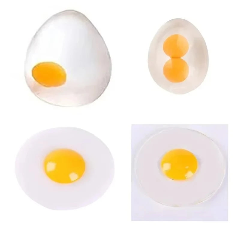 Funky Egg Squishy Ball - Clear Stress Relief Toy for Kids & Adults Anxiety Reducer, Squeeze Splat Sensory Fidget Toys