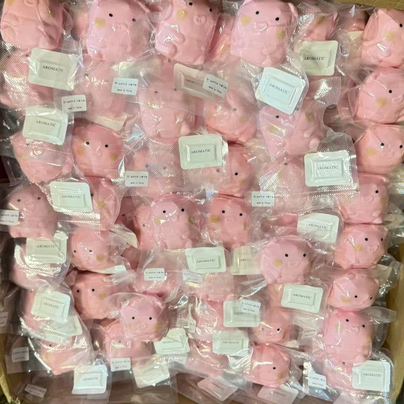 Crunchy Pink Pig Squishy Handmade Ball Love Pig Slow Rebound Fidget Squeeze Toy Sensory Anxiety Relief Stress Toy ASMR
