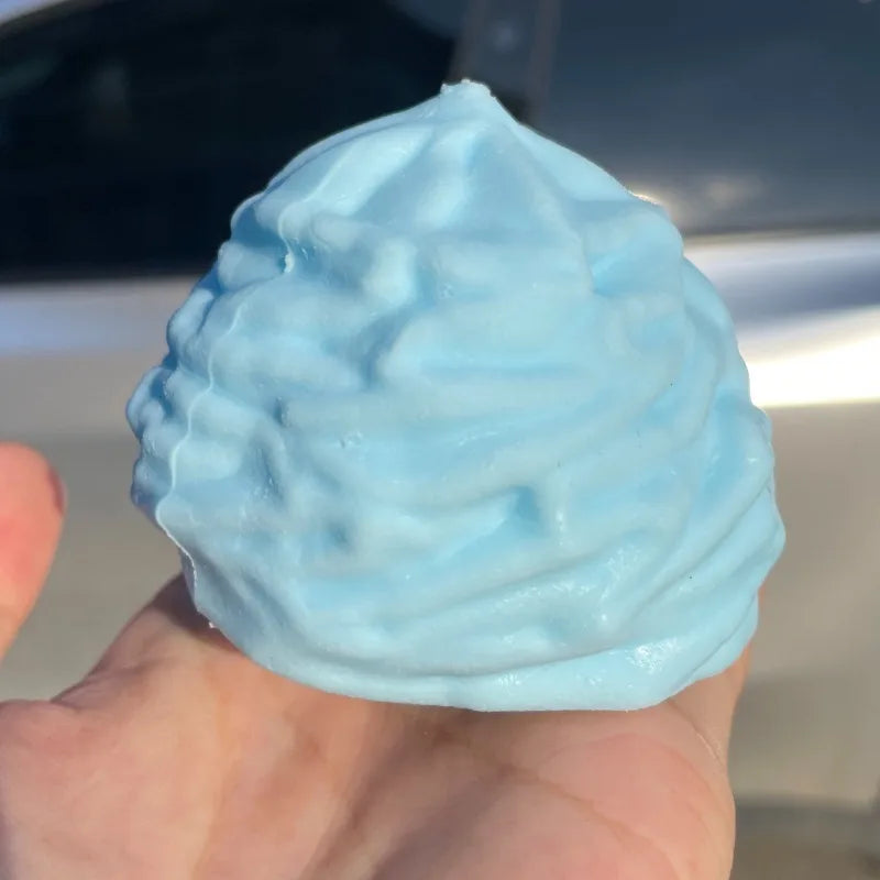 Crunchy Cream Building Block Squishy Toy Soft Ice Cream Stress Relief Squeeze Toy Crispy Sound Pinch Fidget Toy Gift for Adults