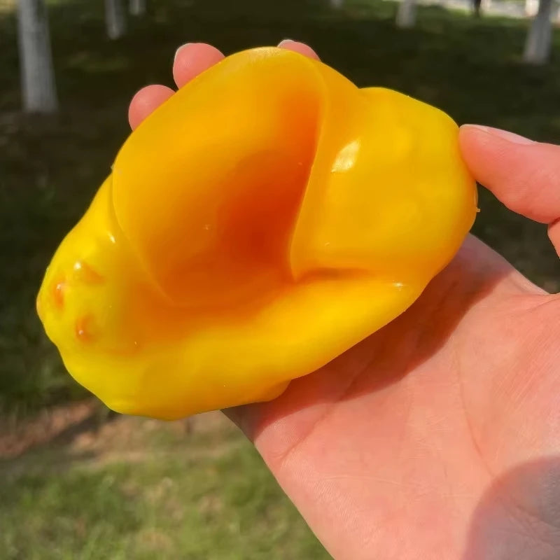 Crunchy Squishy Caramel Pudding DIY Handmade Squeezing Toy Crispy Crunchy Non-rebound Squeeze Stress Relief Toy for Adults Gift