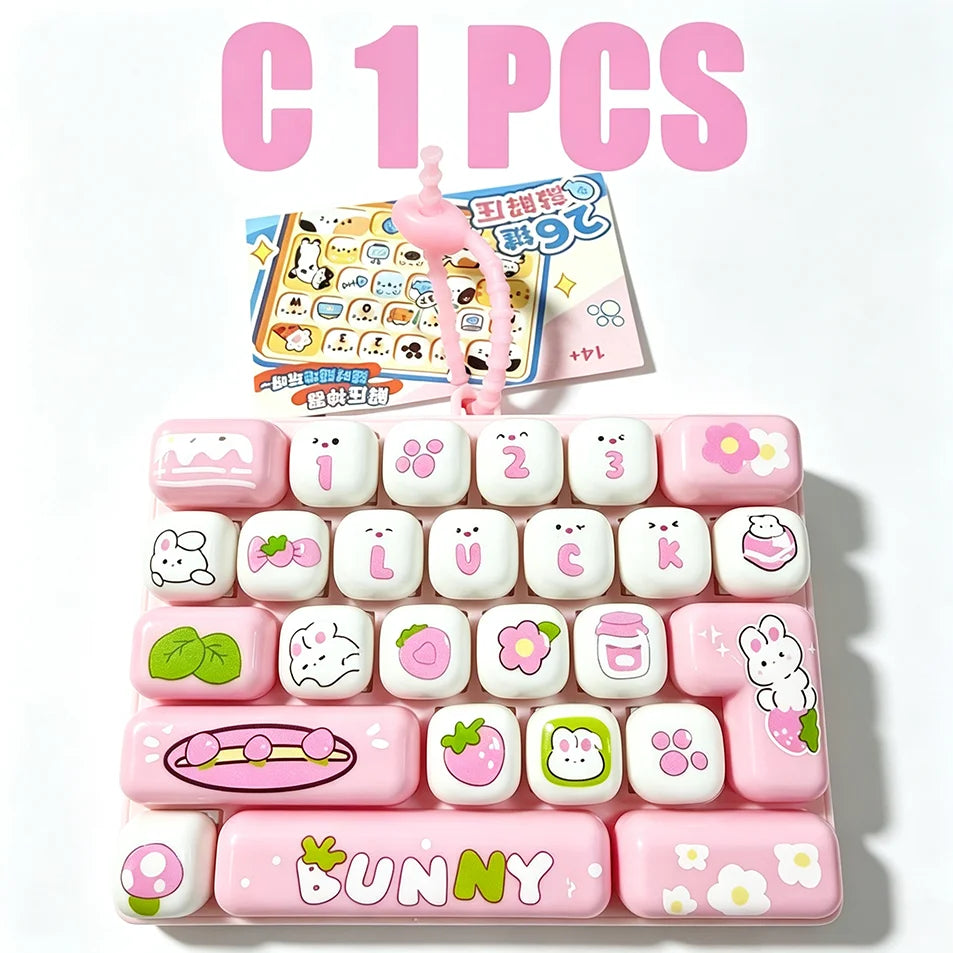 26 Grid Keyboard Keycap Clicker Keychain Fidget