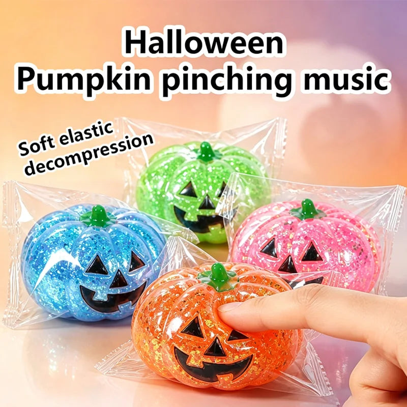 Halloween Pumpkin Maltose Stress Ball Squishy Toy Fidget Toy Stress Relief Slow Rebound
