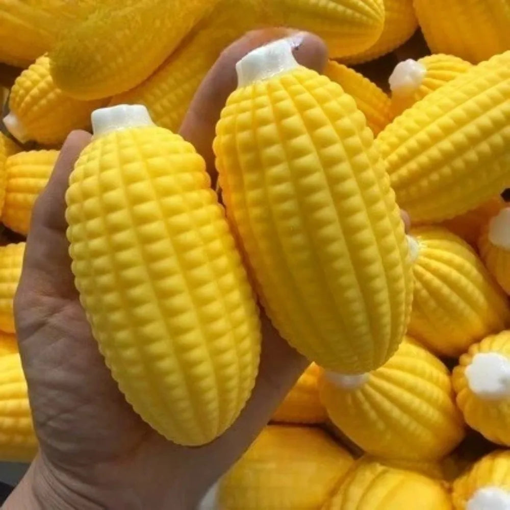 Crunchy Squishy Corn Stress Ball - Squeeze Toy for Anxiety Relief, Fidget Sensory Toy for Adults，Soft Feel ASMR Sensory Adults S