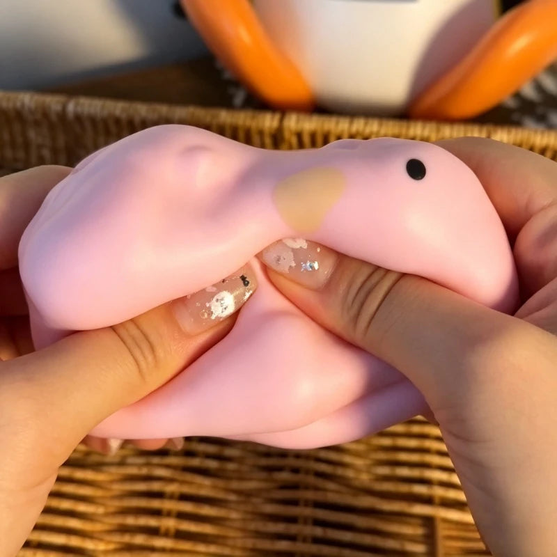 Crunchy Pink Pig Squishy Handmade Ball Love Pig Slow Rebound Fidget Squeeze Toy Sensory Anxiety Relief Stress Toy ASMR