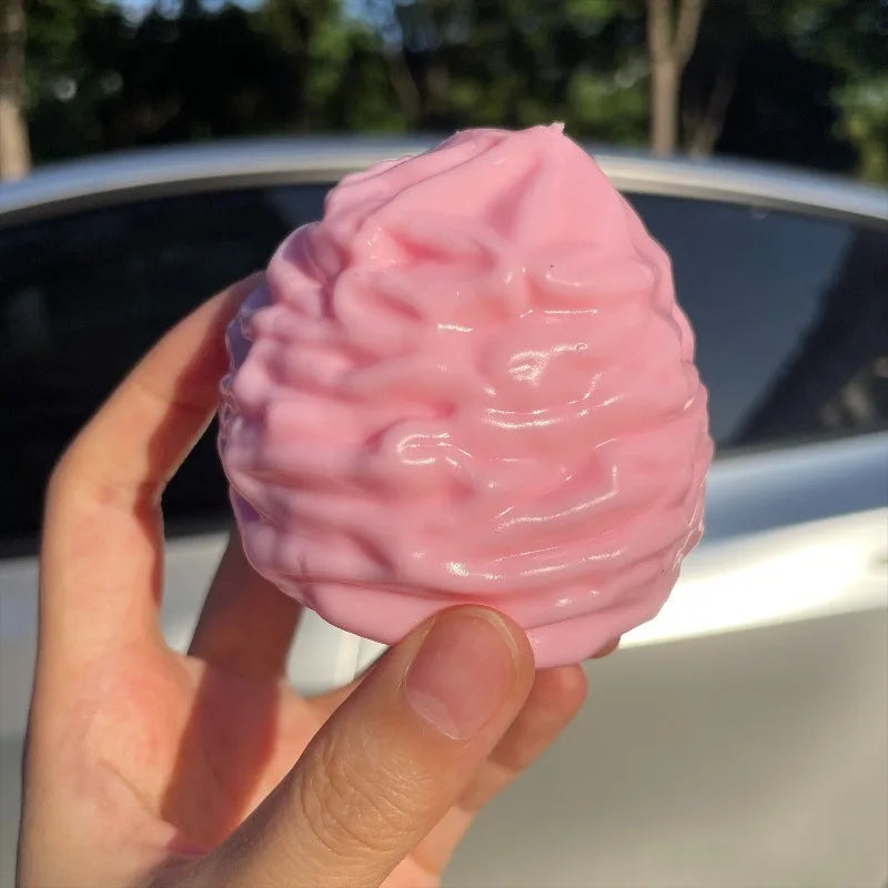 Crunchy Cream Building Block Squishy Toy Soft Ice Cream Stress Relief Squeeze Toy Crispy Sound Pinch Fidget Toy Gift for Adults